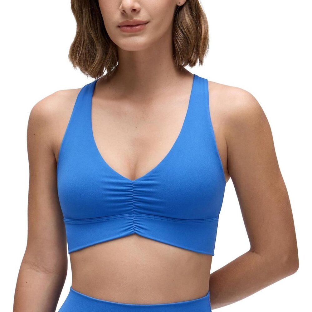 Butterluxe Yoga Sports Bra Padded V Neck Criss Cross Back Women Medium - Picture 1 of 5
